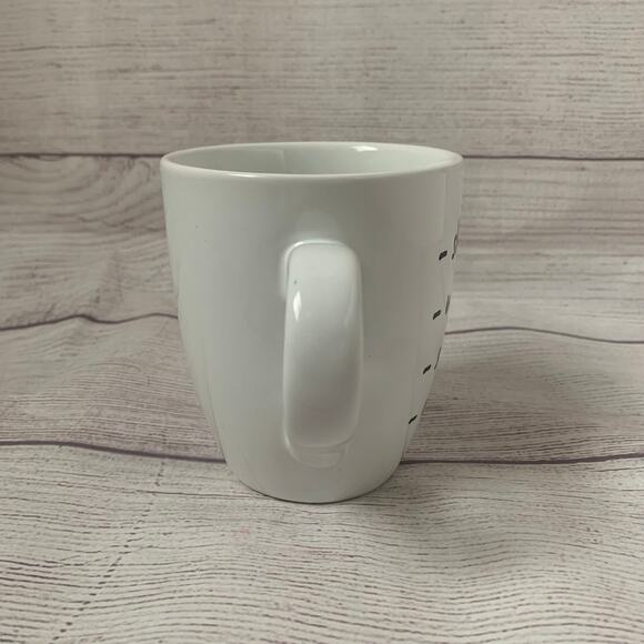 White Coffee Mug with Interaction Levels SHHHHH to OK TALK by Avon - Picture 2 of 7